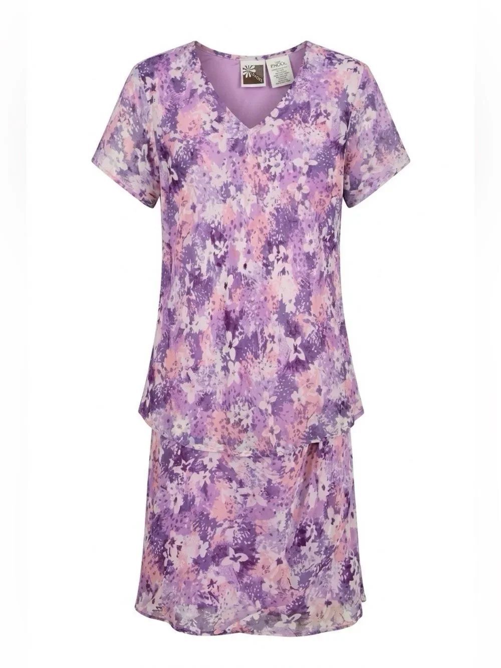 PURPLE & PINK 2-PIECE DRESS by PHOOL SIZE 1X NWT